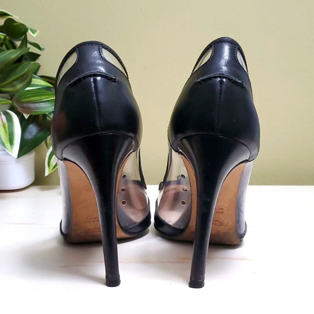 Yves Saint Laurent | Rive Gauche Black Leather Pumps With Tassels Sz 38